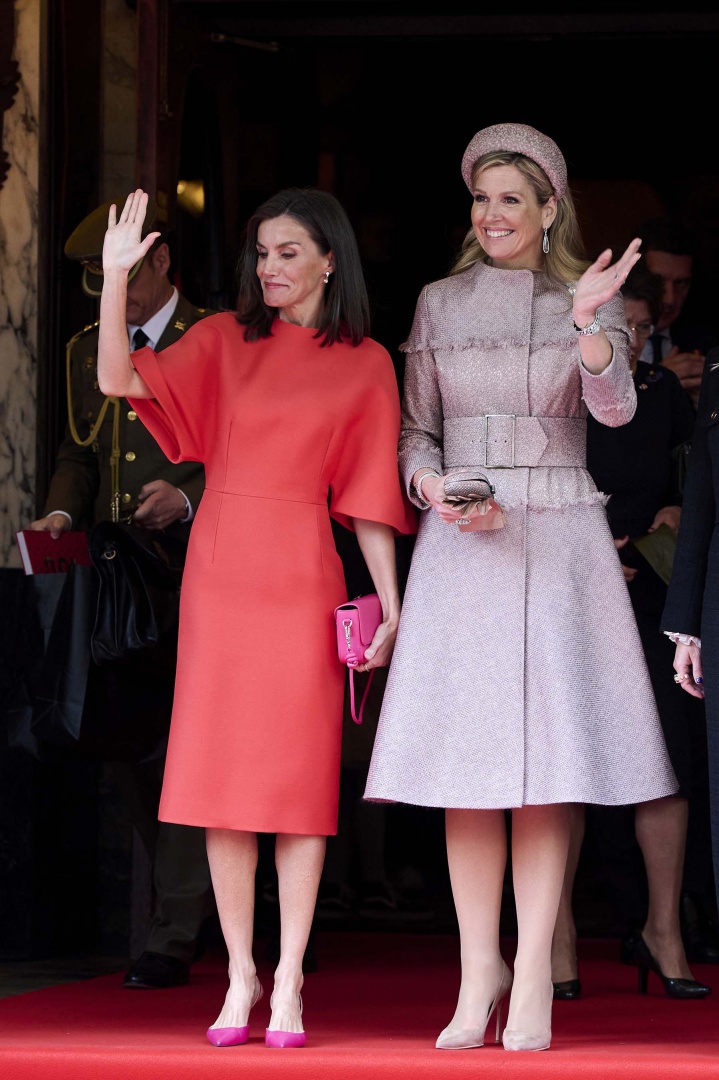 As escolhas de guarda-roupa de Letizia e Máxima durante a visita do reis de Espanha aos Países Baixos