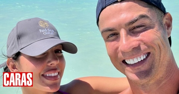Georgina e Cristiano Ronaldo apaixonados na praia