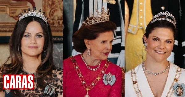 As tiaras da rainha Sílvia e das princesas Sofia e Victoria da Suécia