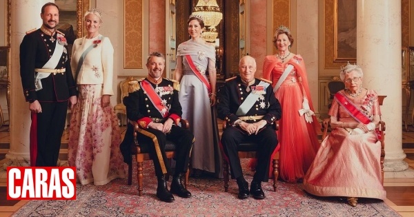 Família real da Noruega oferece jantar de gala aos reis da Dinamarca