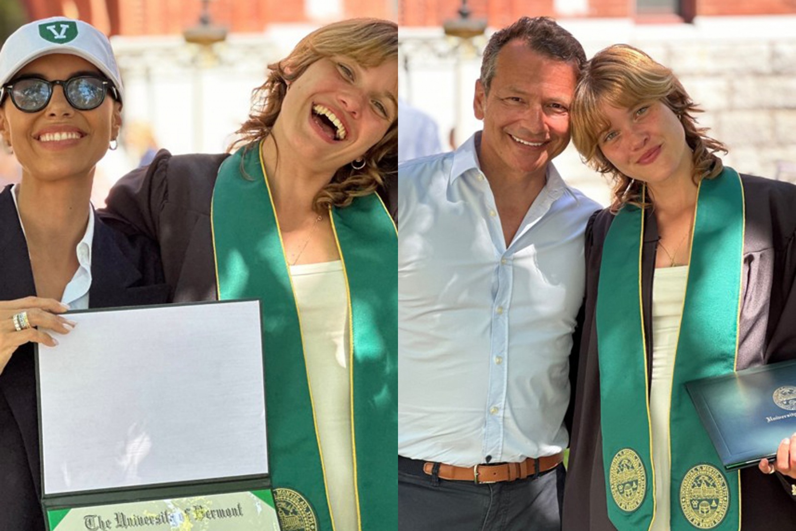 Iva Domingues e Pedro Mourinho juntos na graduação da filha, nos Estados Unidos