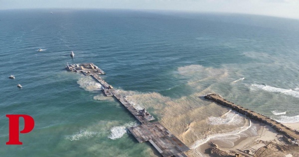 Cais flutuante de Gaza fora de serviço duas semanas, danificado por ondulação forte