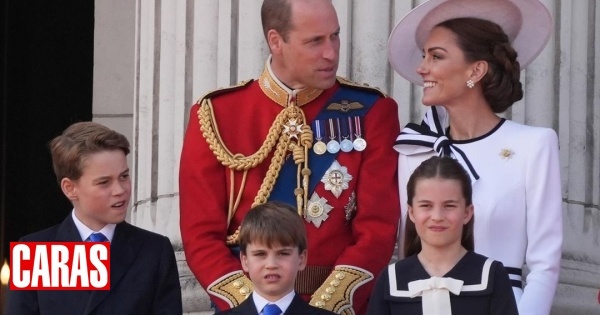 George, Charlotte and Louis, the heroes of Trooping the Color