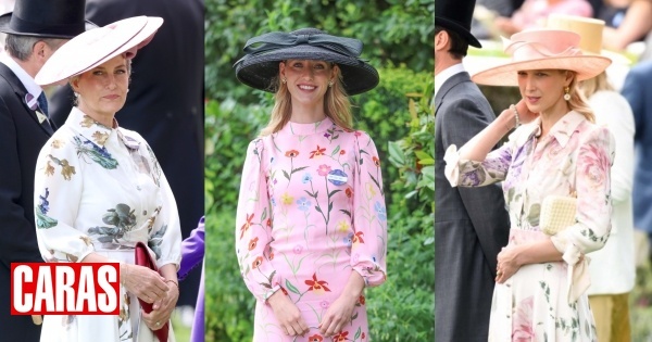 Realeza e celebridades britânicas rendidas ao estilo floral, em Ascot