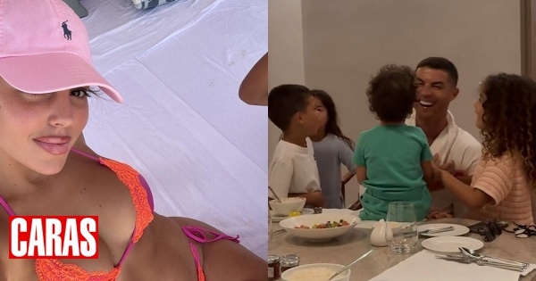 Depois do Euro, Cristiano Ronaldo diverte-se com Georgina e os filhos