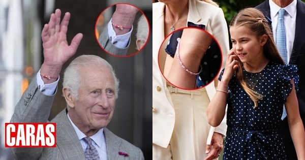 Carlos III e a princesa Charlotte rendidos às pulseiras da amizade