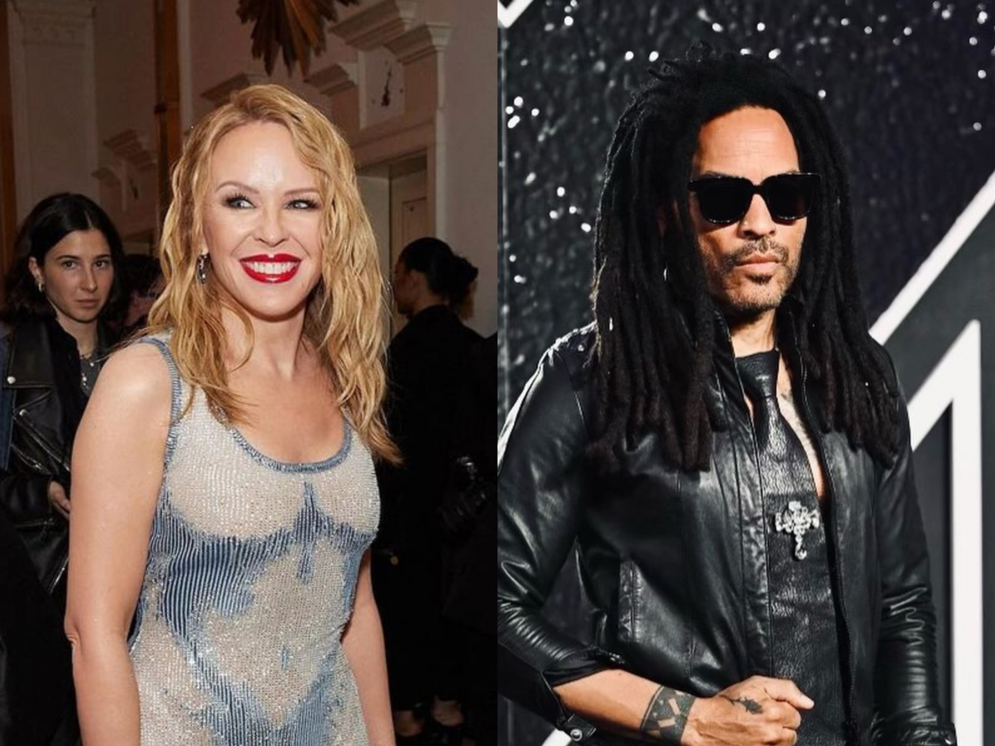 O divertido reencontro entre Kylie Minogue e Lenny Kravitz em Singapura