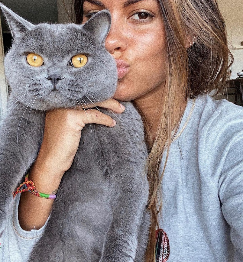 Carolina Loureiro feliz com recuperação do seu gato