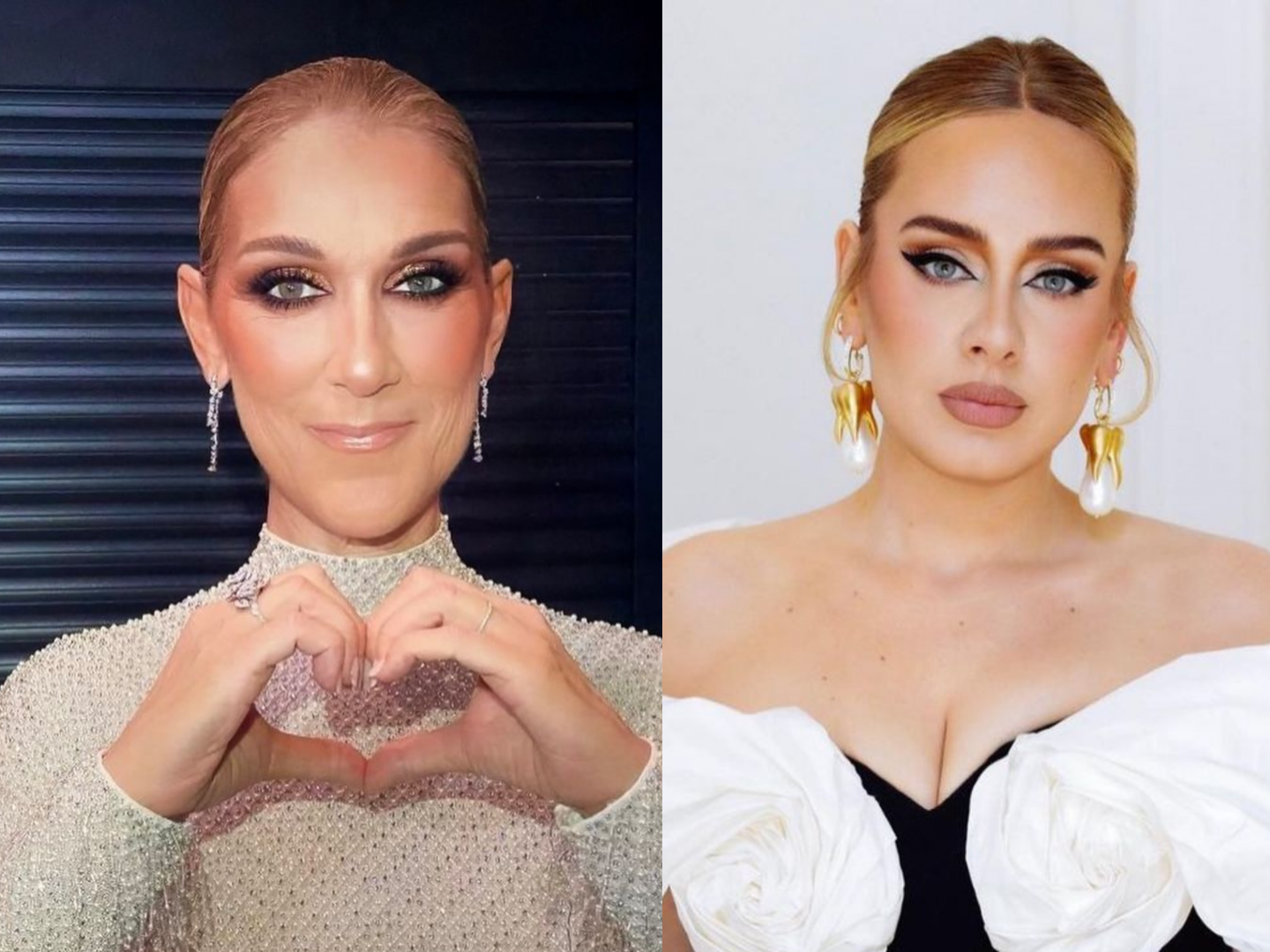 O emocionante encontro de Adele e Céline Dion no concerto da cantora britânica, em Las Vegas