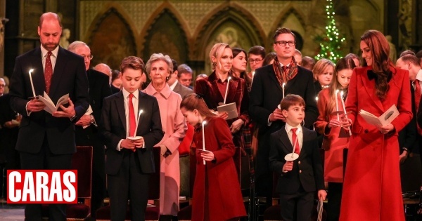 Príncipes Kate e William marcaram presença com os filhos no tradicional concerto de Natal