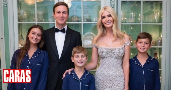 Ivanka Trump com vestido de luxo e personalizado ao lado do marido e dos três filhos: 