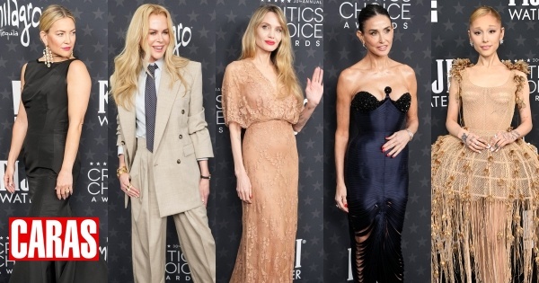 Celebridades desfilam na passadeira dos Critics Choice Awards