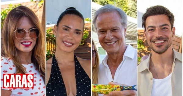 Famosos reunidos em evento de arte de tradição